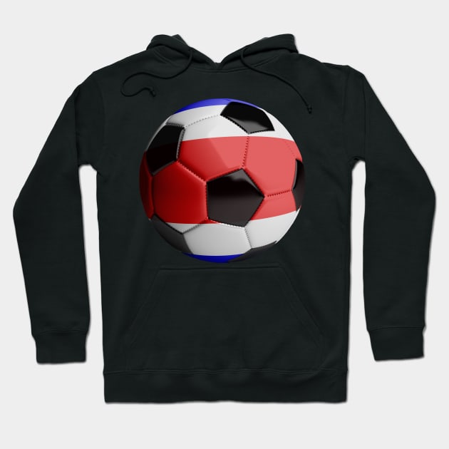 Costa Rica Soccer Ball Hoodie by reapolo